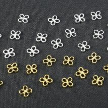 10pcs 8mm Gold Silver Plated Double Hole Connector Bead Charms Pendant Connectors For DIY Earring Bracelet Tassel Jewelry Making