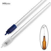 Riempitore per bottiglie di birra caricato a molla per vino fatto in casa 33 cm Strumenti di riempimento per birra trasparente/blu