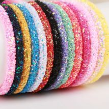 RESEN 1yard 6mm Glitter Strass Pailletten Garnituren Weichen Schlauch Schnur Seil Saiten Dor DIY Kleid Schuhe Partei Dekoration hochzeit