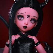 Märchenland 1/6 BJD Puppe Littefee Mio Hybird Puppe DP Körper Harz Spielzeug für Kinder Voll Set FL MNF 3,2-ZOLL-LCD-MODUL LTF Bösen abbildung Halloween Event