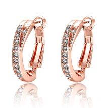 Neue 925 Sterling Silber Ohrringe Intarsien Zirkon Ohrringe 14K Rose Gold Ohrringe Für Frauen Charme Schmuck Geschenk
