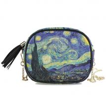 Borsa a tracolla piccola calda per borse a tracolla da donna borsa a tracolla da donna in pelle retrò Van Gogh con pittura a olio