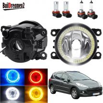 Gruppo fendinebbia Angel Eye per Peugeot 207 2006-2012 fendinebbia paraurti anteriore auto con anello Halo luce di marcia diurna H11 12V
