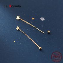 La Monada Frauen Silber Ohrringe 925 Ohrstecker Stern Quaste Ohrringe Für Mädchen Ohrstecker Koreanische Frauen Schmuck Minimalistischen Weiblichen