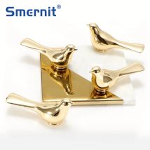 Gold Vogel Schrank Knöpfe Wandbehang Haken Tier Schublade zieht Vintage Küche Türgriffe und Knöpfe Möbel Griff Dekoration