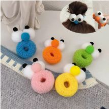 Fashion funny big eyes hair rope scrunchie new cute female girl candy color high stretch hair ring headwear accessories