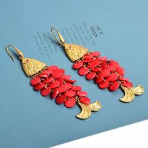 Vintage Resin Drop Earrings For Women Fish Earrings Animal Women's Accessories Fashion Jewelry Girl's Gifts