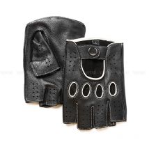 TOP Qualität Echt Reine Leder Handschuhe Männer Halb Finger Dünne Luvas Männlichen Fitness Chic