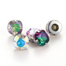 Astrobox Fett Platz Klaue Stein Nähen Auf Kunst Handwerk Silber Basis Dekorative Strass Glas Kristall Steine DIY Kleidung Perlen