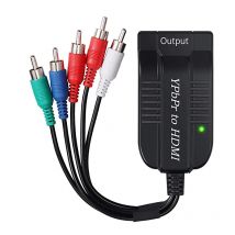 Komponente zu HDMI Konverter unterstützt 1080P Stecker YPBPR RGB + R/L Audio zu HDMI 1.3 Adapter 5RCA zu HDMI mit USB-Kabel
