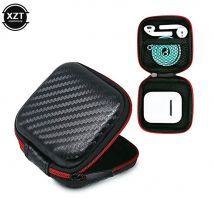 Kopfhörertasche, Mini-Reißverschluss, quadratisch, harte Aufbewahrungsbox, Headset-Hülle für SD-TF-Karten, aseismische, feuchtigkeitsbeständige EVA-Kopfhörertasche
