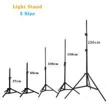 Treppiede per fotografia da 200 cm Supporti per luce con testa a vite da 1/4 Supporto per luce regolabile Treppiede per foto per studio fotografico con luce ad anello per telefono