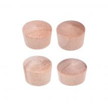 sourcing map 50/100/200 pezzi Tappi per bottoni in legno Tappi per mobili in legno duro ciliegio adatti Foro diametro 9mm 10mm 11mm 12mm Aspetto decorativo