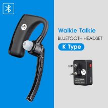 Walkie-Talkie Freisprech-PTT Bluetooth Wireless Headset K-Typ Ohrhörer Zwei-Wege-Funkkopfhörer mit Mikrofon für Baofeng