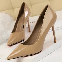 BIGTREE Schuhe Mode Frau Pumpen Patent Leder High Heels Stiletto Heels Beruf OL Büro Schuhe Sexy Heels Plus Größe 43