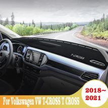 Auto Dashboard Abdeckung Matte Sonnenschutz Pad Instrument Panel Teppiche Anti-Uv Für Volkswagen VW T-CROSS T CROSS 2018-2021 Zubehör