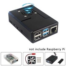 Custodia in ABS Raspberry Pi 4 modello B custodia in plastica trasparente nera con coperchio GPIO