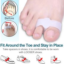 2 sztuk żel silikonowy duży palec dwa otwory kciuk Valgus Separator palców stopy stóp palce Protector korektor Pedicure narzędzie do pielęgnacji stóp