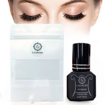 5ml Eyelash Extension Glue 0.5-1 Seconds Fast Drying Eyelashes Glue Pro Lash Glue Black Adhesive Retention Long Last 5-8Weeks