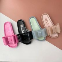 2024 Bow Flip Flops Slippers Women Jelly Shoes Fashion Adulto Sandals New Women Jelly  Female Shoes Slipper