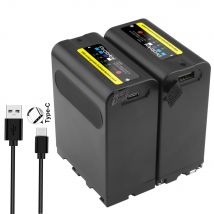 New Upgrade NP-F990 NP F970 F980 F960 Decoding Battery for Sony Camcorder HXR-MC1500C NEX-EA50 HVR-Z7C For LED Video Light