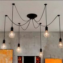 DIY Spinne Kronleuchter Industrielle Anhänger Lichter E27 Moderne Decke Hängen Lampe Dinning Wohnzimmer Hof Beleuchtung Leuchte