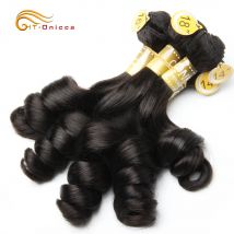 Lockige Bundles 5 Teile/los Peruanisches Menschliches Haar Bundles Ei Curl Haar Natürliche Farbe