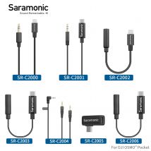 Saramonic SR-C2000 Professional Extension Microphone Audio Adapter Cable for Wireless Microphone iPhone Xiaomi DJI DSLR Cameras