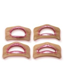 4 Stück Dentallabor-Ästhetik, Lippenprüfung, Zahnarrangement, Mittellinie, 4 verschiedene Mundform, Lab Tech