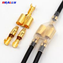 10/30/50Sets One Female And Two Male 4.0 Bullet Terminal Electrical Wire Connector Diameter Male Female 1:2 Transparent DJ223-4A