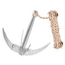 Folding Boats Anchor Grappling Hook Survival Tool with Rope Fishing Supplies Fishing and Rope Grapin