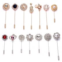 Rinhoo Vintage Perle Kristall Revers Pins Frauen Männer Anzug Pin Brosche Einfache Rose Blume Ginkgo Blätter Broschen Pins Mantel Schal pin