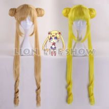 Tsuking Usagi Kristall Neue Königin Serenity Prinzessin Serenity Tsuking Usagi super Sailor Gold headwear lemon gelb cosplay perücke