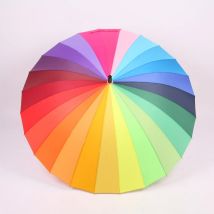 2020 modische 24k Regenbogen großen Regenschirm wind dichten Herren Leder langen Samurai Regenschirm Damen Regenschirm