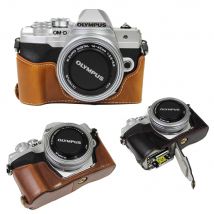 Pu Leather EM10 IV Camera Case Bag Bottom  Half Body Cover Base For Olympus OMD EM10 OM-D E-M10 Mark IV 4