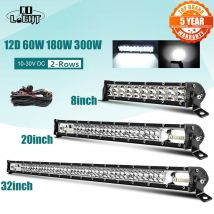CO LIGHT Super Slim 12D 8" 20" 32" LED Bar Spot Flood Beam LED Light Bar dla ciągników siodłowych Offroad 4WD 4x4 Trucks SUV ATV 12V 24V