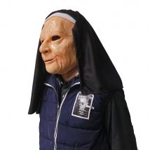 Old Lady Mask with Headscarf Costume Party Latex Human Head Mask The Nun Mask