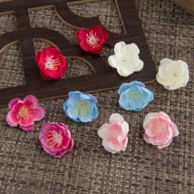50Pcs Artificial Flowers Silk Cherry Blossoms Wedding Decora Crafts Valentine Wreaths Home Room Decor Diy Scrapbooking Gifts Box