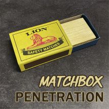 Matchbox Eindringen Magie Tricks Bühne hautnah Magia Nadel Durch Magie Geheimnis Box Magica Illusions Gimmick Requisiten Magier