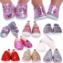 7 cm Doll Shoes For 43cm Baby Doll Clothes Accessories & 18 Inch American Doll Girl's Toy Gift