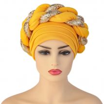 African Headtie Latest Aso Oke Auto Gele Headtie Already African Cap Nigerian Wedding Gele Women Braid Turbans Ladies Head Wraps