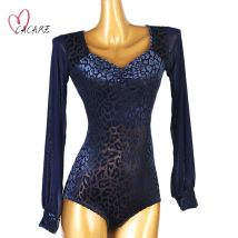Modern Dance Top Body Trikot für lateinamerikanische Ballsaal-Kleider Strampler Overall Walzer Tango Tanzkleidung Flamenco-Kostüm Samba 0863