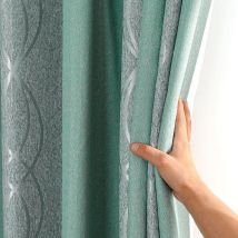 Dreamwood Gorąca sprzedaż Nowoczesna zielona zasłona zaciemniająca w paski do salonu Dostępne w