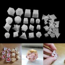 19 formen Würfel Silikon Formen Filet Quadrat Dreieck Würfel Epoxy Harz Form Für DIY Kristall Würfel Carfts Schmuck Machen Lieferungen