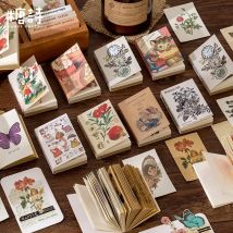 80 teile/los Memo Pads Material Papier Zeit zeigen papier Junk Journal Scrapbooking Karten Hintergrund Dekoration Papier schreibwaren