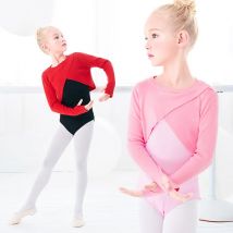 Ballett Pullover Mädchen Dance Pullover Top Kinder Kreuz Strick Winter Warme Ballett Gymnastik Jacke Mit Loch Manschetten Dance Mantel