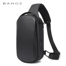 BANGE nuevo bolso cruzado multifunción USB bolso de hombro hombre TPU impermeable viaje Sling Messenger Pack bolso de pecho para hombre
