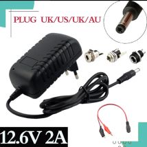 12,6 V 2 A 18650 Lithium-Batterie-Ladegerät für 12 V 3er Li-Ionen-Akku, Polymer-Smart-Ladegerät, 18650-Akku, 5,5 mm x 2,1 mm DC
