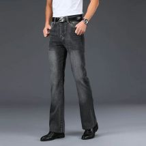 Jeans Männer männer Big Ausgestelltes Jeans Boot Cut Bein Ausgestelltes Lose Fit Hohe Taille Männlichen Designer Klassische Denim Jeans