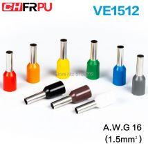 100 Stück E1512 isolierte Aderendhülsen Klemmenblock Kabelenddrahtverbinder elektrischer Crimp-Abschlusskabel für 1,5 mm2, 16 AWG